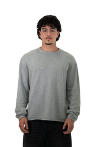 GRY KNIT LNG SLVE