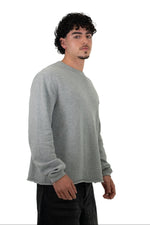 GRY KNIT LNG SLVE