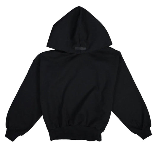 Luxe Cropped Hoodie (Black)